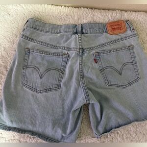 Levis 515 Nouveau Jeans Shorts Sz 6 Light Blue Wash Denim Distressed Y2K